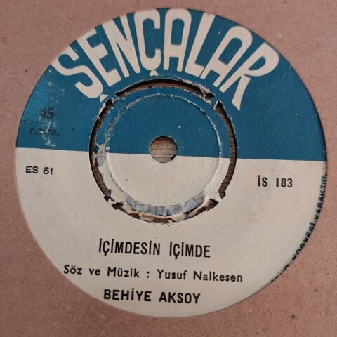 BEHİYE AKSOY - İÇİMDESİN İÇİMDE 45LİK PLAK
