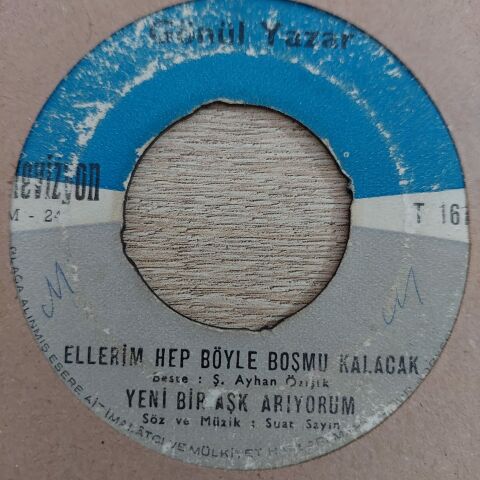 GÖNÜL YAZAR- ELLERİM HEP BÖYLE BOŞMU KALACAK 45LİK PLAK