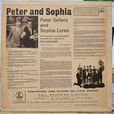 Peter Sellers And Sophia Loren – Peter And Sophia LP PLAK