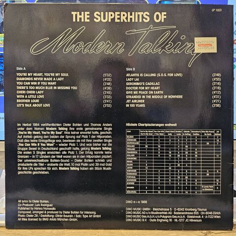 Modern Talking – Best Of (16 Superhits. The Superhits Of Modern Talking) LP PLAK...
