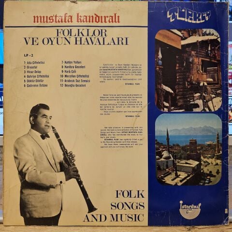 Mustafa Kandıralı – Folklor Ve Oyun Havaları (Folk Songs And Music) LP PLAK