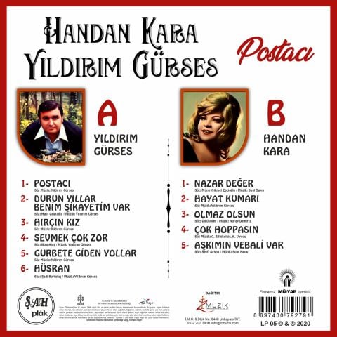 Handan Kara, Yıldırım Gürses - Postacı  LP PLAK