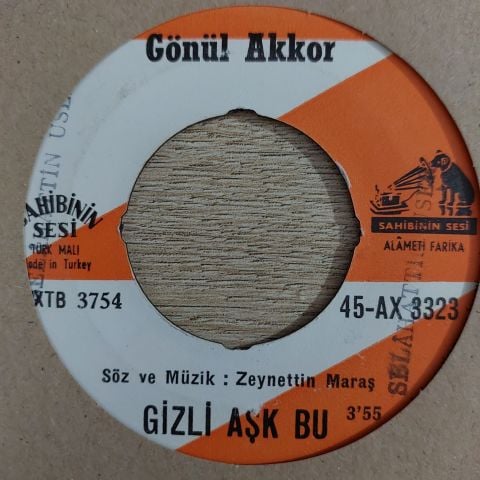 GÖNÜL AKKOR - GİZLİ AŞK BU  45LİK PLAK