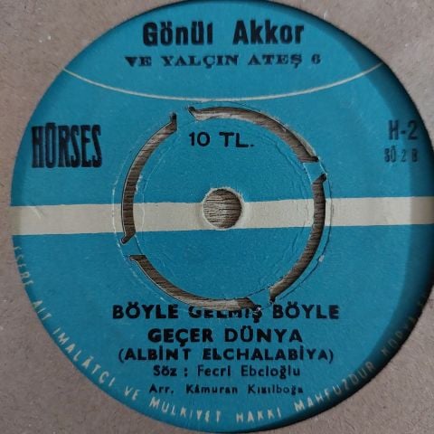 Gönül Akkor – Sana Ben Kulum / Böyle Gelmiş Böyle Geçer Dünya 45LİK PLAK