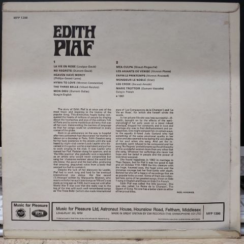 Edith Piaf – Edith Piaf LP PLAK