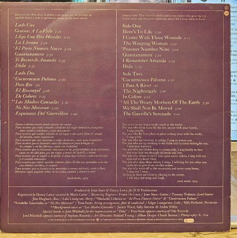 Joan Baez – Gracias A La Vida = Here's To Life LP PLAK