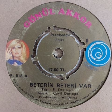 Gönül Akkor – Beterin Beteri Var / Gel Arkadaş Olalım 45LİK PLAK