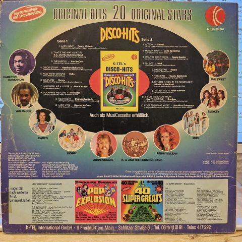 Various – K-Tel's Disco-Hits (20 Original Stars · 20 Original Hits) LP PLAK
