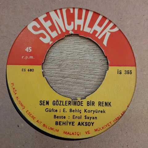 BEHİYE AKSOY - UZUYOR YILLAR 45LİK PLAK