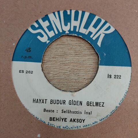 BEHİYE AKSOY - YEMİN ETTİM BİR KERE 45LİK PLAK