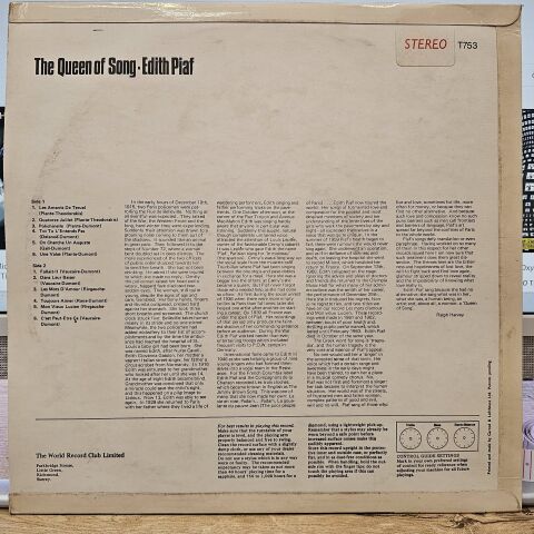Edith Piaf – Queen Of Song LP PLAK