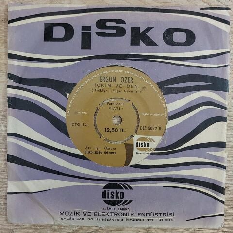 Ergun Özer – Efem / İçkim Ve Ben 45LİK PLAK