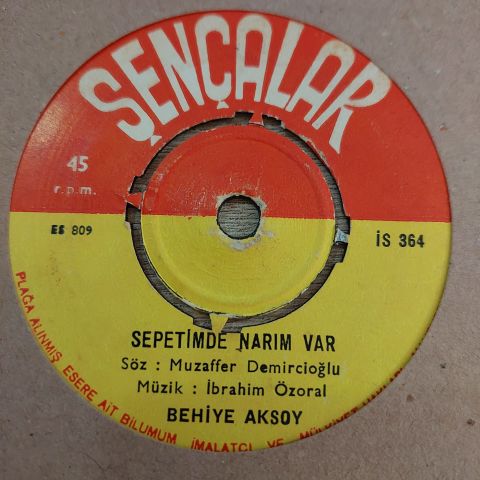 BEHİYE AKSOY - AÇIK BIRAK PENCERENİ 45LİK PLAK