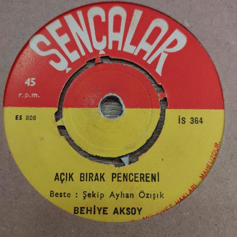 BEHİYE AKSOY - AÇIK BIRAK PENCERENİ 45LİK PLAK