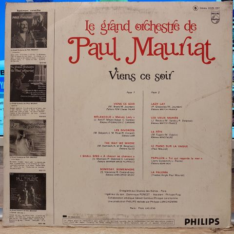 Le Grand Orchestre De Paul Mauriat – Viens Ce Soir LP PLAK