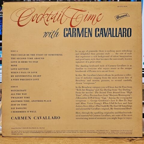 Carmen Cavallaro – Cocktail Time With Carmen Cavallaro LP PLAK
