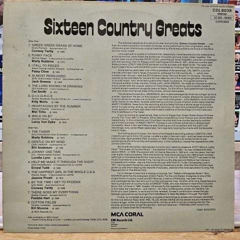 Various – Sixteen Country Greats LP PLAK