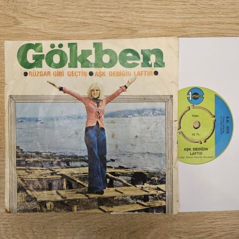 GÖKBEN - AŞK DEDİĞİN LAFTIR 45LİK PLAK