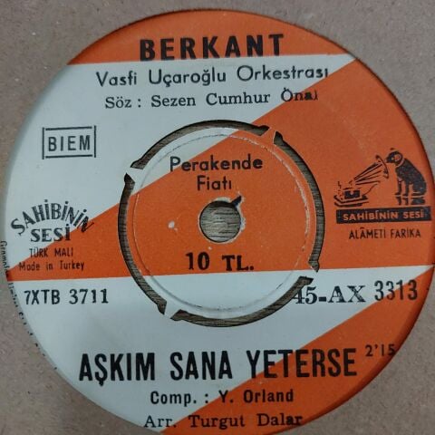 BERKANT - KALBİMDESİN HER ZAMAN 45LİK PLAK