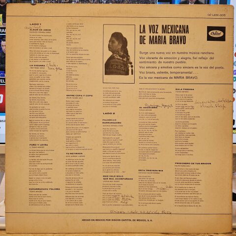 Maria Bravo – La Voz Mexicana De Maria Bravo LP PLAK