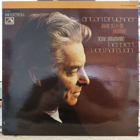 Anton Bruckner, Berliner Philharmoniker, Herbert von Karajan – Sinfonie Nr. 4 Es-Dur „Romantische“ LP PLAK