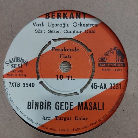 BERKANT - BİNBİR GECE MASALI 45LİK PLAK