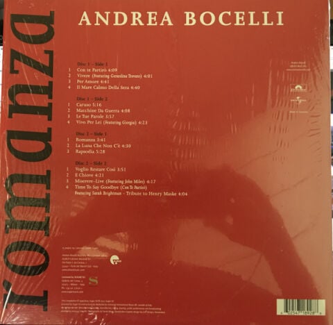 Andrea Bocelli – Romanza LP PLAK