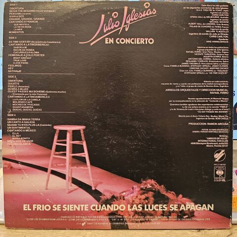 Julio Iglesias – En Concierto LP PLAK