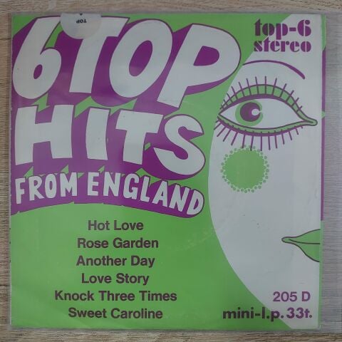 ÇEŞİTLİ SANATÇILAR – 6 Top Hits From England 45LİK PLAK