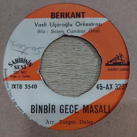BERKANT - BİNBİR GECE MASALI 45LİK PLAK