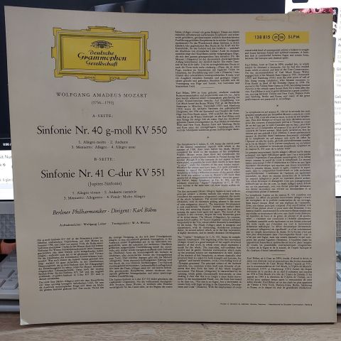 Mozart* • Karl Böhm, Berlin Philharmonic Orchestra* – Symphonies No. 40 In G Minor, No.41 (Jupiter) LP PLAK