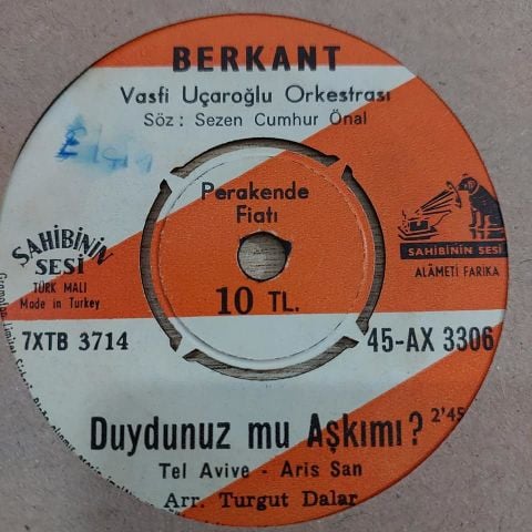 BERKANT - NERDE İLK GÜNÜN SEVİNCİ 45LİK PLAK