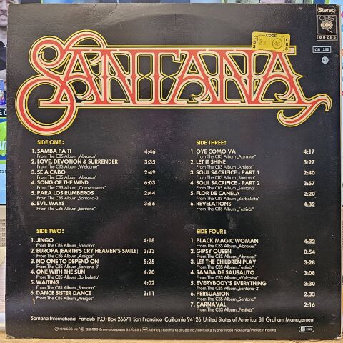 Santana – 25 Hits (The Sound Of Santana - 25 Santana Greats) LP PLAK