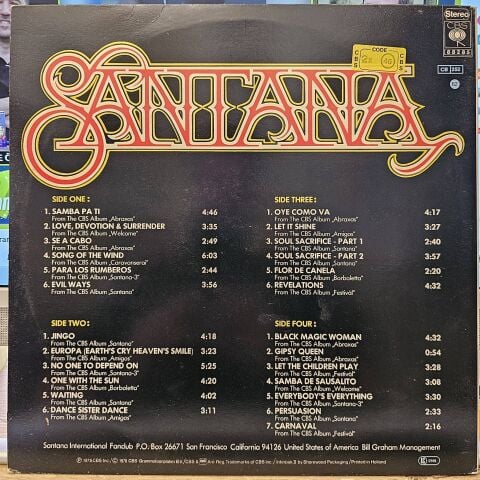 Santana – 25 Hits (The Sound Of Santana - 25 Santana Greats) LP PLAK