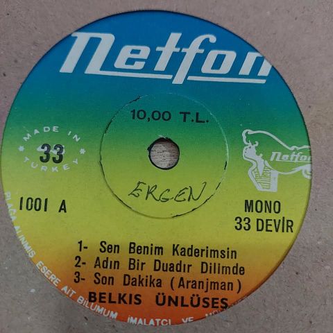 BELKIS ÜNLÜSES - 6 ŞARKILIK 45LİK PLAK