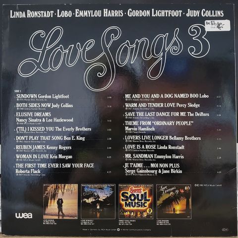 Various – Love Songs 3 LP PLAK