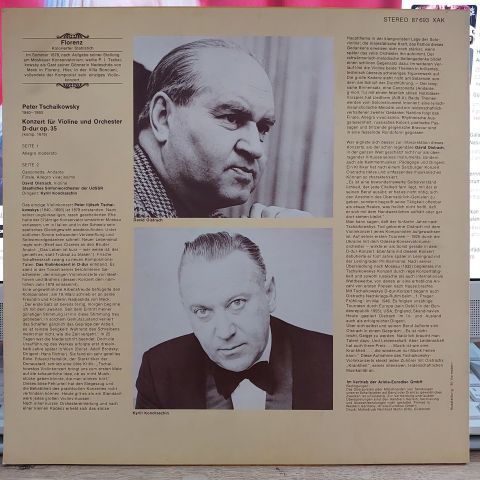 Tschaikowsky* – Konzert Für Violine Und Orchester D-Dur Op. 35 LP PLAK