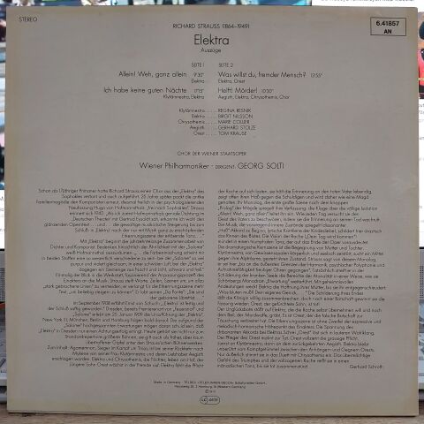 Richard Strauss - Nilsson*, Resnik* • Collier*, Krause* • Stolze*, Wiener Philharmoniker • Solti* – Elektra LP PLAK