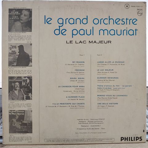 Le Grand Orchestre De Paul Mauriat – Le Lac Majeur LP PLAK