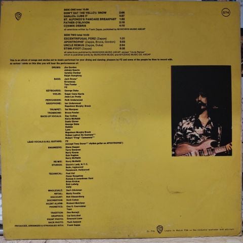 Frank Zappa – Apostrophe LP PLAK