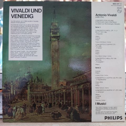 Vivaldi* - I Musici – Concerti Con Titoli LP PLAK