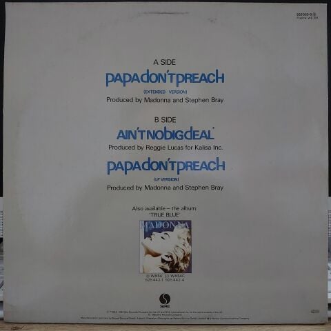 Madonna – Papa Don't Preach (Extended Version) LP PLAK