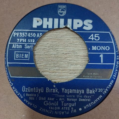 GÖNÜL TURGUT - ÜZÜNTÜYÜ BIRAK YAŞAMAYA BAK 45LİK PLAK