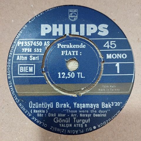 GÖNÜL TURGUT - ÜZÜNTÜYÜ BIRAK YAŞAMAYA BAK 45LİK PLAK
