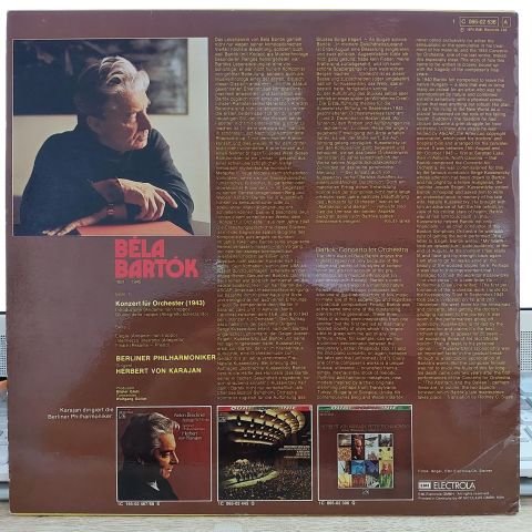 Bartók* - Berliner Philharmoniker · Herbert von Karajan – Konzert Für Orchester LP PLAK