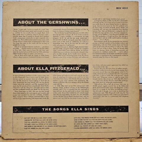 Ella Fitzgerald – Ella Fitzgerald Sings The Gershwin Song Book Vol. 1 LP PLAK