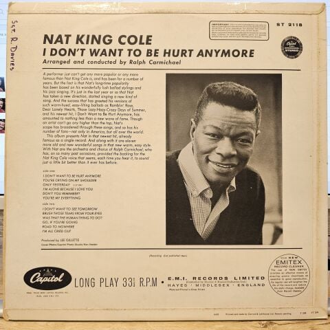 Nat King Cole – I Don't Want To Be Hurt Anymore LP PLAK