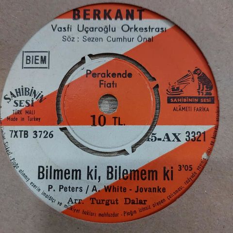 BERKANT - YILLARDAN SONRA DÖNERSİN 45LİK PLAK