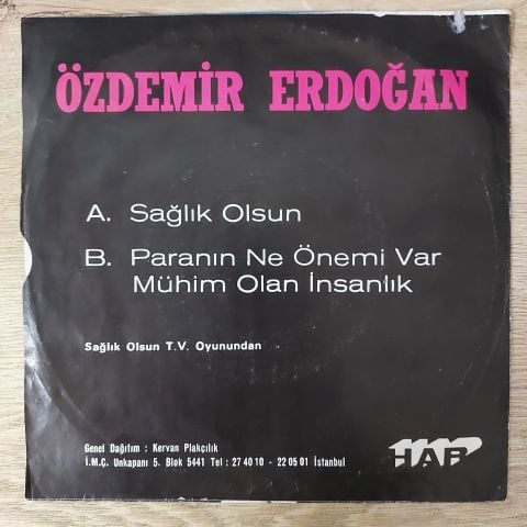 Özdemir Erdoğan – Müzik Hastalarına Hap 45LİK PLAK