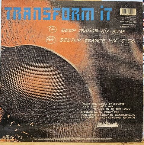 Trance 4 Mation – Transform It LP PLAK